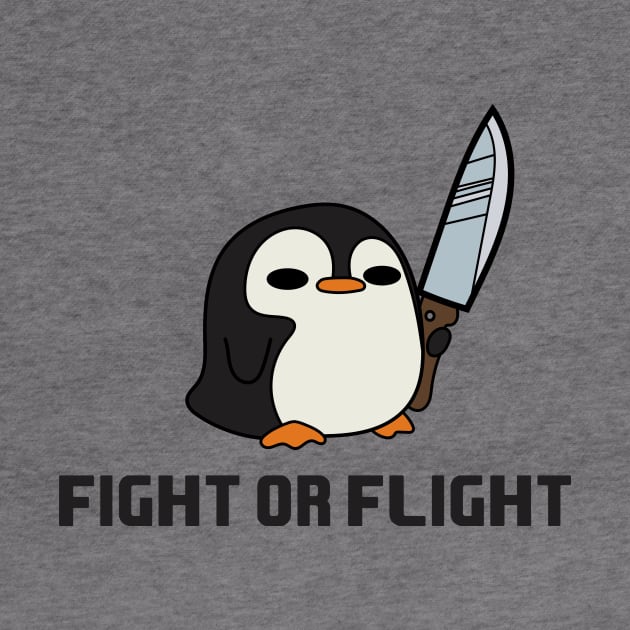 Fight or Flight Funny Penguin by handronalo